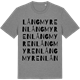 Mid Heather Gray t-shirt med Långmyren ordlek t-shirt
