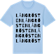 Blue Soul t-shirt med Långrösten ordlek t-shirt