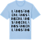 Blue Soul t-shirt med Långsängen ordlek t-shirt