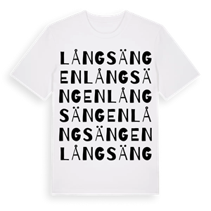 Långsängen ordlek t-shirt – ekologisk bomull t-shirt från Pinshirt