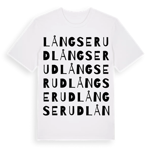Långserud ordlek t-shirt – ekologisk bomull t-shirt från Pinshirt