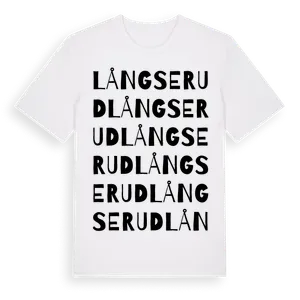 Långserud ordlek t-shirt – ekologisk bomull t-shirt från Pinshirt