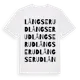 White t-shirt med Långserud ordlek t-shirt