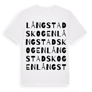 Långstadskogen ordlek t-shirt – ekologisk bomull t-shirt från PinShirt