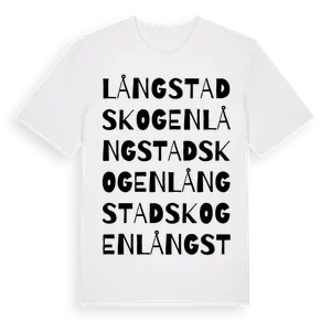 Långstadskogen ordlek t-shirt – ekologisk bomull t-shirt från Pinshirt