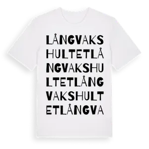 Långvakshultet ordlek t-shirt – ekologisk bomull t-shirt från Pinshirt
