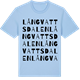 Blue Soul t-shirt med Långvattsdalen ordlek t-shirt