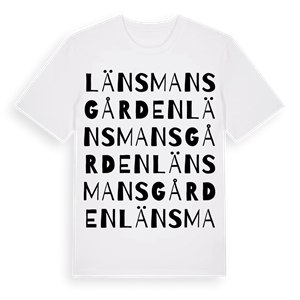 Länsmansgården ordlek t-shirt – ekologisk bomull t-shirt från PinShirt