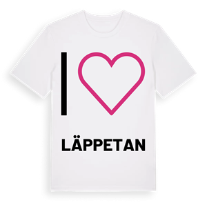 Jag älskar Läppetan t-shirt stort tryck – ekologisk bomull t-shirt från PinShirt