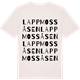 Vintage White t-shirt med Lappmossåsen ordlek t-shirt