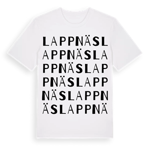 Lappnäs ordlek t-shirt – ekologisk bomull t-shirt från PinShirt