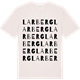 Vintage White t-shirt med Larberg ordlek t-shirt
