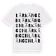 White t-shirt med Lärkängen ordlek t-shirt