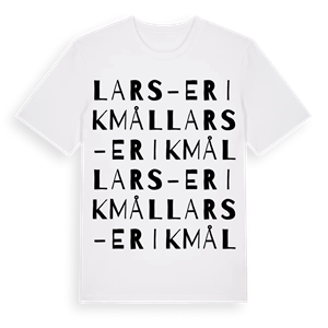 Lars-Erikmål ordlek t-shirt – ekologisk bomull t-shirt från PinShirt