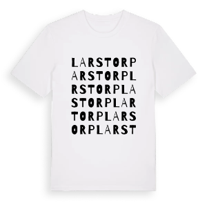 Larstorp ordlek t-shirt – ekologisk bomull t-shirt från PinShirt