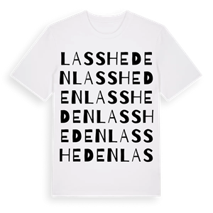 Lassheden ordlek t-shirt – ekologisk bomull t-shirt från PinShirt