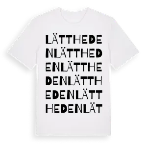 Lättheden ordlek t-shirt – ekologisk bomull t-shirt från Pinshirt