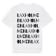 White t-shirt med Laxholmen ordlek t-shirt