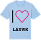 Blue Soul t-shirt med Jag älskar Laxvik t-shirt stort tryck