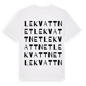 Lekvattnet ordlek t-shirt – ekologisk bomull t-shirt från PinShirt
