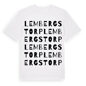 Lembergstorp ordlek t-shirt – ekologisk bomull t-shirt från PinShirt