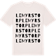 Vintage White t-shirt med Lemyrstorp ordlek t-shirt