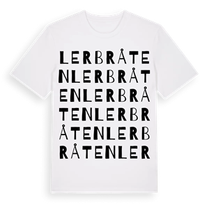 Lerbråten ordlek t-shirt – ekologisk bomull t-shirt från Pinshirt