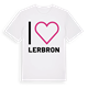 White t-shirt med Jag älskar Lerbron t-shirt stort tryck