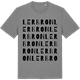 Mid Heather Gray t-shirt med Lerbron ordlek t-shirt