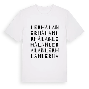 Lerhålan ordlek t-shirt – ekologisk bomull t-shirt från PinShirt