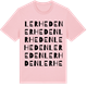 Pink Cotton t-shirt med Lerheden ordlek t-shirt