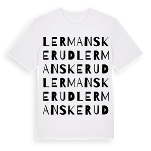 Lermanskerud ordlek t-shirt – ekologisk bomull t-shirt från PinShirt