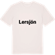 Vintage White t-shirt med Lersjön fetstil t-shirt