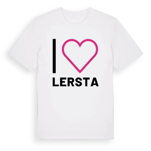 Jag älskar Lersta t-shirt stort tryck – ekologisk bomull t-shirt från PinShirt