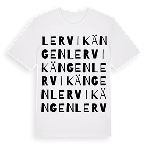 Lervikängen ordlek t-shirt – ekologisk bomull t-shirt från Pinshirt