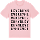 Pink Cotton t-shirt med Leverbyn ordlek t-shirt