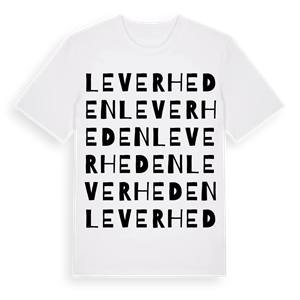 Leverheden ordlek t-shirt – ekologisk bomull t-shirt från PinShirt