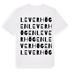 Leverhögen ordlek t-shirt – ekologisk bomull t-shirt från Pinshirt