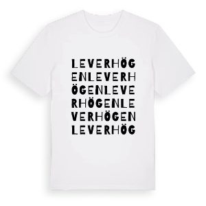 Leverhögen ordlek t-shirt – ekologisk bomull t-shirt från PinShirt