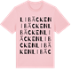 Pink Cotton t-shirt med Libäcken ordlek t-shirt