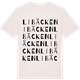 Vintage White t-shirt med Libäcken ordlek t-shirt