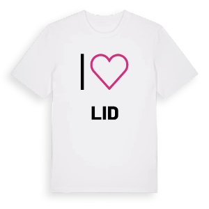 Jag älskar Lid t-shirt stort tryck – ekologisk bomull t-shirt från PinShirt