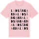 Pink Cotton t-shirt med Lidsängarna ordlek t-shirt