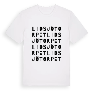 Lidsjötorpet ordlek t-shirt – ekologisk bomull t-shirt från PinShirt