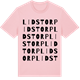 Pink Cotton t-shirt med Lidstorp ordlek t-shirt