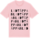 Pink Cotton t-shirt med Lidtäppan ordlek t-shirt