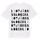 White t-shirt med Lidtjärnsskogen ordlek t-shirt