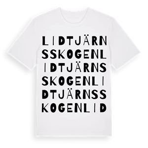 Lidtjärnsskogen ordlek t-shirt – ekologisk bomull t-shirt från PinShirt