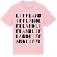 Pink Cotton t-shirt med Liffland ordlek t-shirt