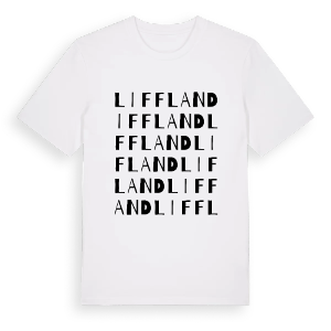 Liffland ordlek t-shirt – ekologisk bomull t-shirt från PinShirt